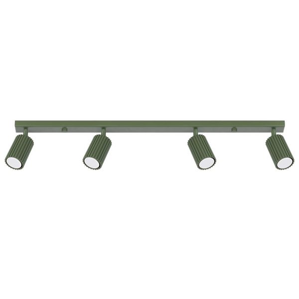 CEILING STRIP WITH GROOVED GREEN REFLECTORS 4XGU10 CARBON FAMILY image 1
