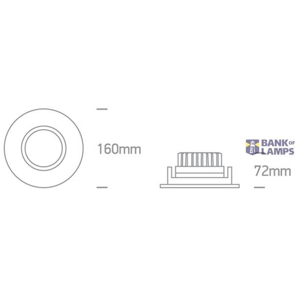 WHITE LED 20W WW IP20 30deg 230V DARK LIGHT image 2