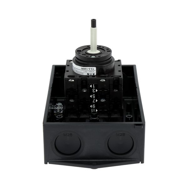 T3-3-15680/I2/SVB Main switch, T3, 32 A, surface mounting, 3 contact unit(s), 3 pole + N, 1 N/O, 1 N/C, Emergency switching off function, With red rotary handle and yel image 34