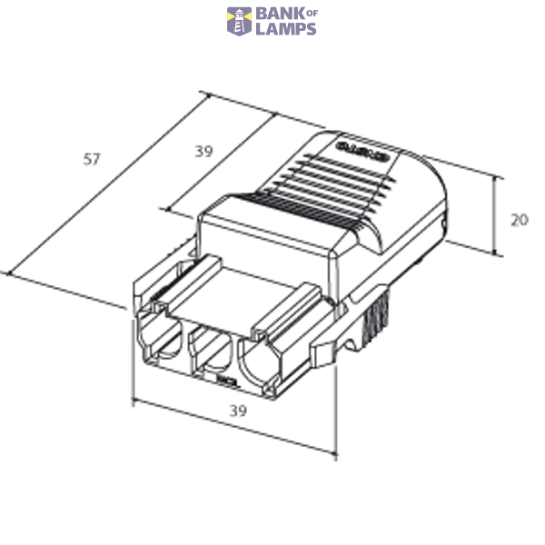 Coupler 3-p socket, beige image 5