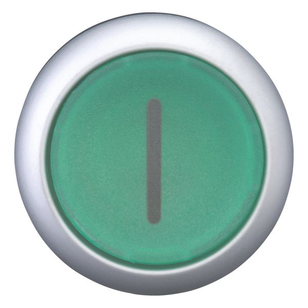 M22-DRL-G-X1 Illuminated pushbutton actuator, RMQ-Titan, Flush, maintained, green, inscribed, Bezel: titanium image 4