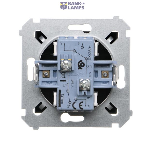 Dimmer for dimmable LED's, rotary-push, 1 pole, Gold matt, metalic image 1