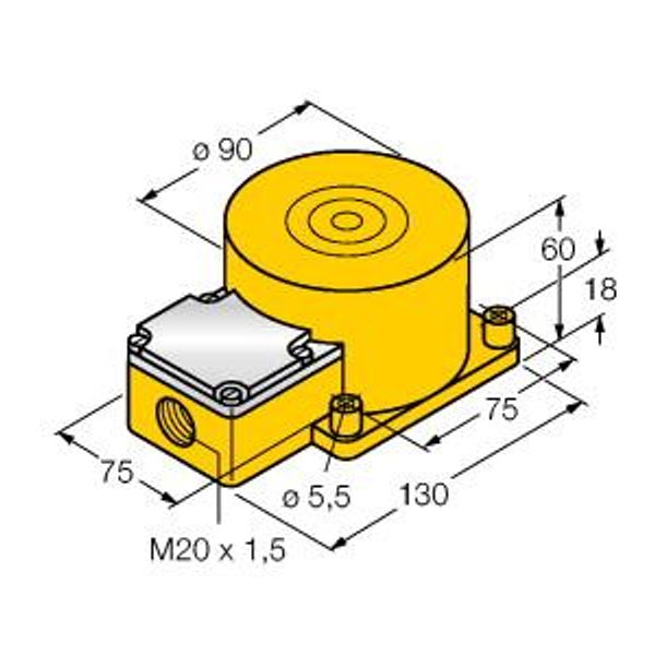 Inductive Sensor   NI50-K90SR-Y1 image 1