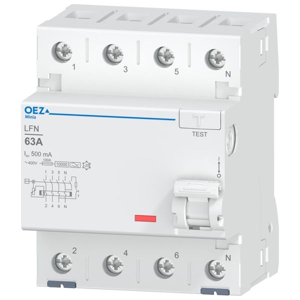 Residual current circuit breaker LFN-63-4-500A image 1