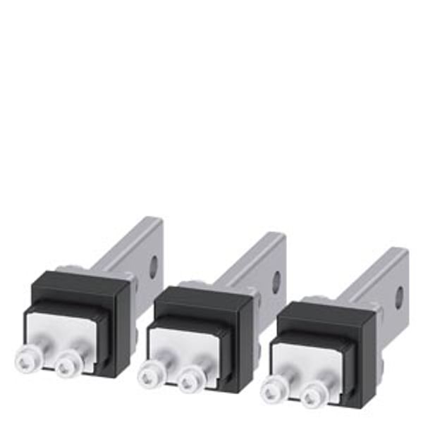 Rear connection stud flat short, 3 units for 3VA57/58/67/68, 3-pole image 1