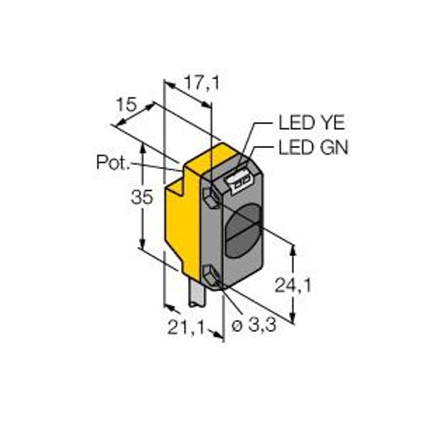 Photoelectric Sensor Opposed Mode Sensor (Emitter/Receiver)   QS18VN6RB image 1