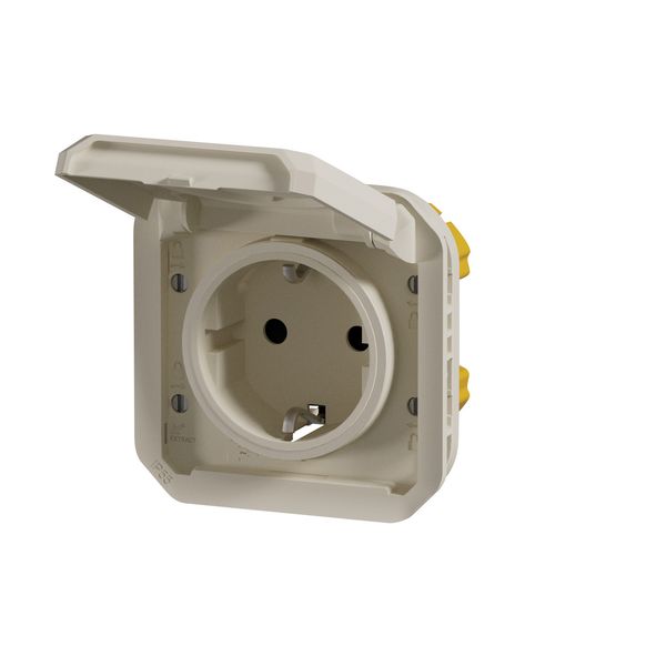 PLEXO GERMAN STANDARD SOCKET OUTLET - BEIGE - MECHANISM image 4