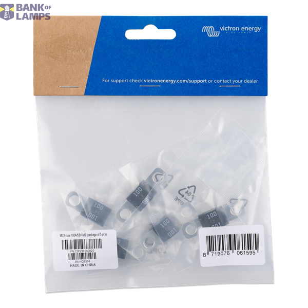 Victron Energy Fuses and holders MIDI-fuse 100A/58V-M6 (package of 5 pcs) image 1
