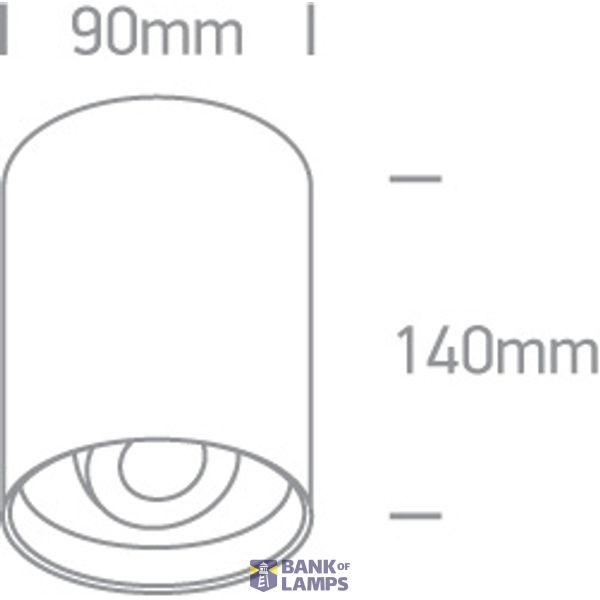 WHITE COB CYLINDER 10W WW IP20 230V image 2