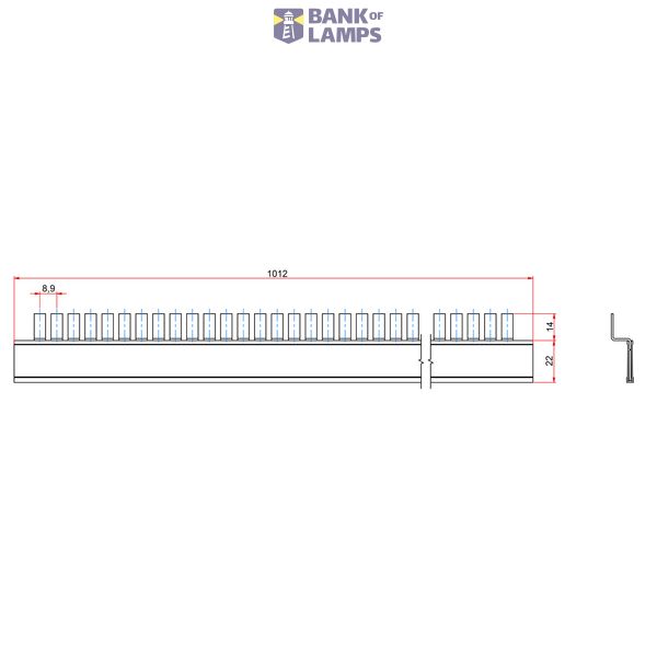 Busbar Pin Version N, Pin 6mm, 16mmý, MW=9mm, 1m image 3