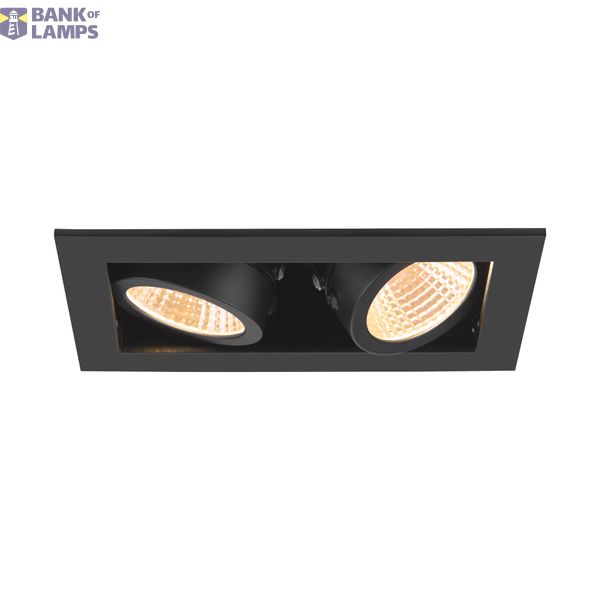 KADUX, recessed ceiling light, double, 3000K, 38°, IP 20, square, black image 3