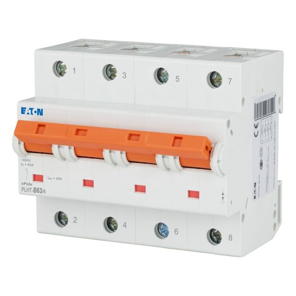 Miniature circuit breaker (MCB), 63A, 4p, B-Char, AC image 4