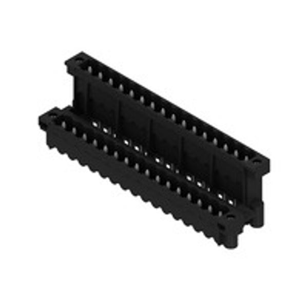 PCB plug-in connector, male header, Flange / Solder flange, THT/THR solder connection, 5.00 mm, Number of poles: 32, 180°, Solder pin length (l): 1.5 mm, tinned, black, Box image 1