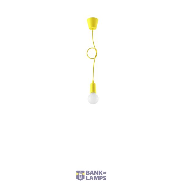 HANGING LAMP DIEGO 1 YELLOW E27 1X60W IP20 image 3