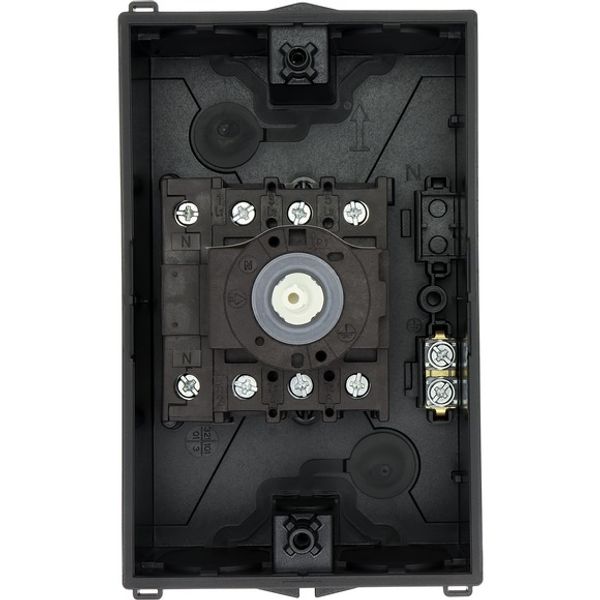 P1-25/I2/SVB-SW/N Main switch, P1, 25 A, surface mounting, 3 pole + N, STOP function, With black rotary handle and locking ring, Lockable in the 0 (Off) position image 4