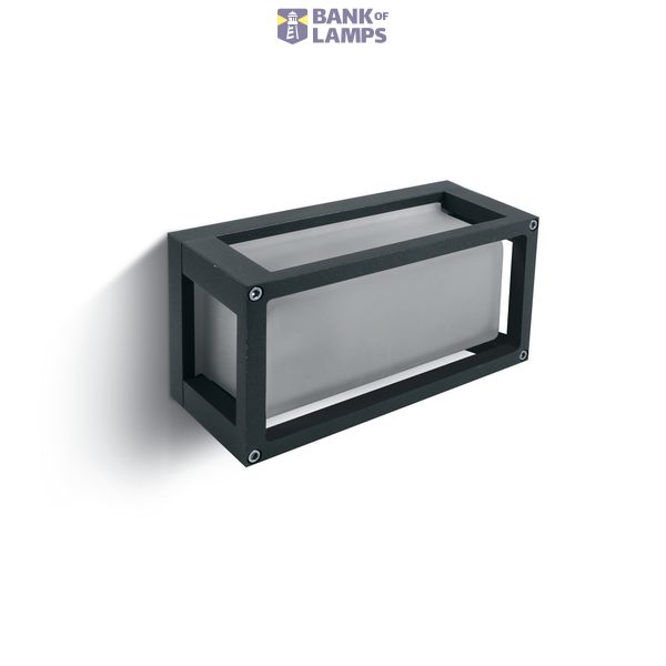 ANTHRACITE E27 12W WALL LIGHT IP54 image 1