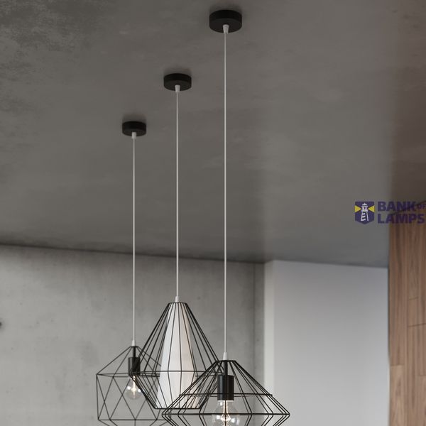 DEMI BLACK HANGING LAMP E27 1X60W IP20 image 7