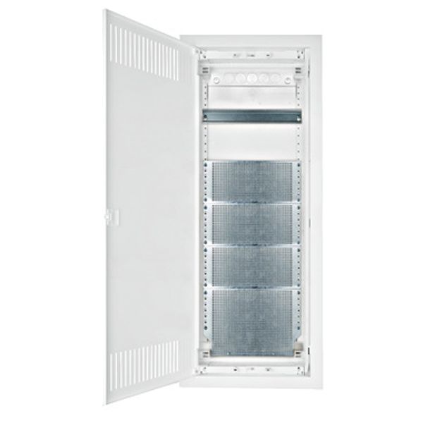 Flush-mounted media enclosure 5-rows - partition wall image 1