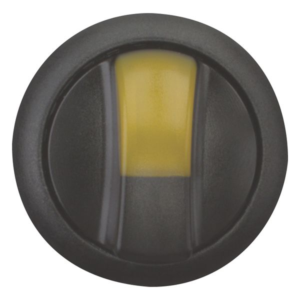 M22S-WLK-Y Illuminated selector switch actuator, RMQ-Titan, With thumb-grip, momentary, 2 positions, yellow, Bezel: black image 2