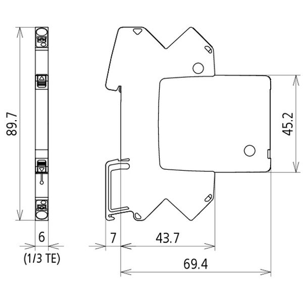 Modular surge arrester for 2 single lines BLITZDUCTORconnect with stat image 2