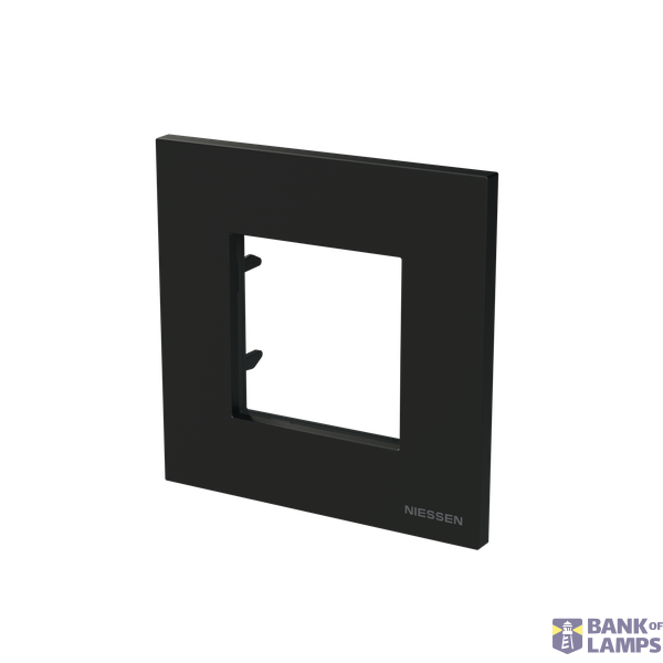 Frame 1-gang / 2-modules - IP44 - Matt Black image 2