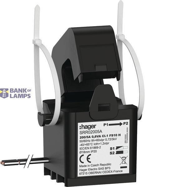 Split current transformer SC1 18 mm 200/5A 0.6 VA class 1 image 1