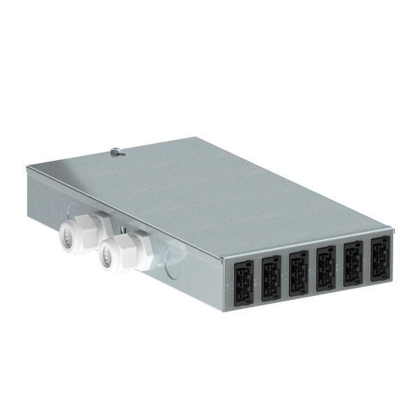 UVS-WIN F6S6W  Power distributor, with fixed connection, norm+spec. current circuit, 300x196x46, Steel image 1