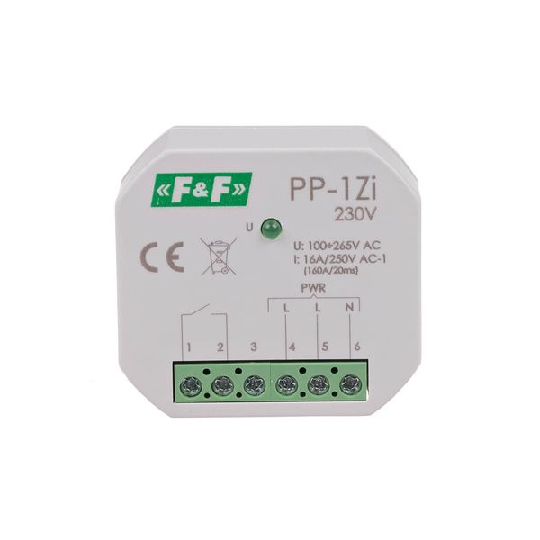 Electromagnetic relay, 1NO 16A, flush mounting, U=100-265V AC, contact: 1NO 16A (160A/20ms) image 2