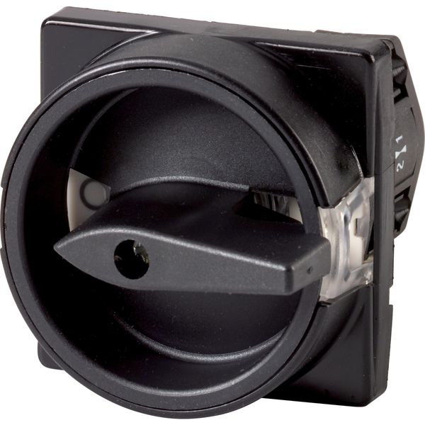 TM-1-8291/E/SVB-SW Control circuit switches, TM, 10 A, flush mounting, Contacts: 2, STOP function, With black rotary handle and locking ring, Lockable in the 0 (Off) pos image 3