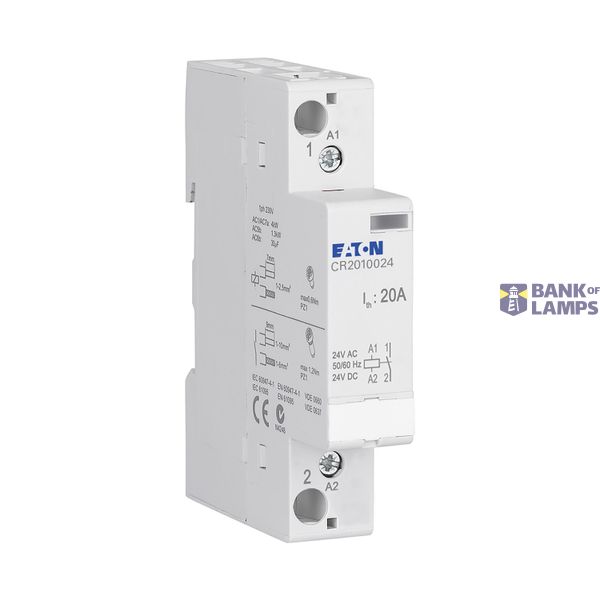 Installation contactor, 20A, 24V AC/DC, 1NO image 3