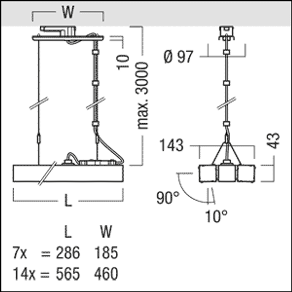 SCENO 1X7 2900-930 SWI P3GU SA WH - LED spotlight 1x7 image 2