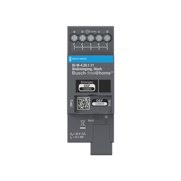 Busch-free@home® Binary input, 4-way for floating contact image 1