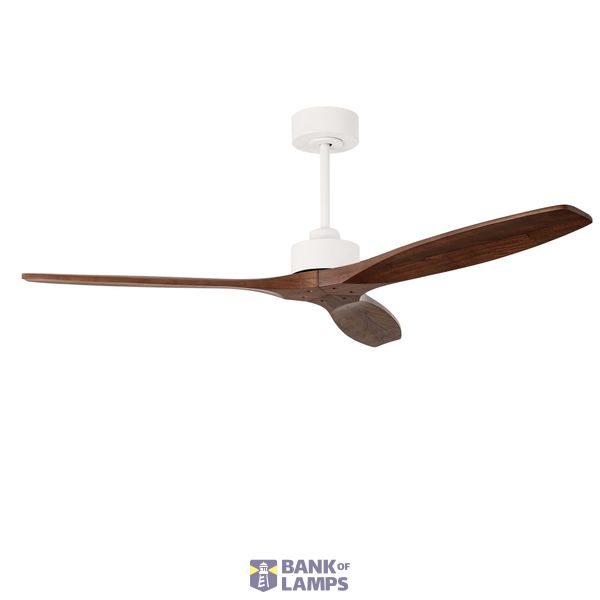 Fan Stem Evo ø1220mm White with Dark Wood Blades Madera Oscura LED image 1