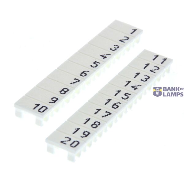 Unmarked Label for terminal blocks 6 mmÂ² screw models with 8 mm and 16 XW5T0090H image 2
