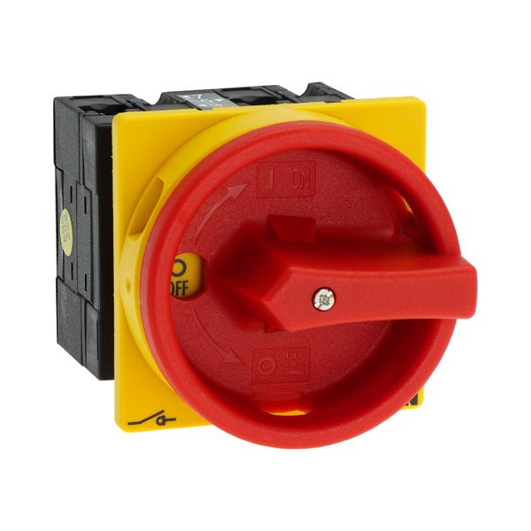 T3-2-8324/EA/SVB Main switch, T3, 32 A, flush mounting, 2 contact unit(s), 4 pole, Emergency switching off function, With red rotary handle and yellow locking ring image 17