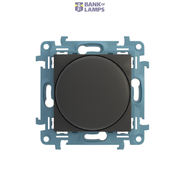 Dimmer for dimmable LED's, rotary-push, 1 pole, black matt image 1