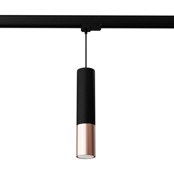 HANGING LAMP FOR 3-PHASE TRACK LOOPEZ BLACK/COPPER GU10 3000K 7W 510LM MYL.00011 image 1