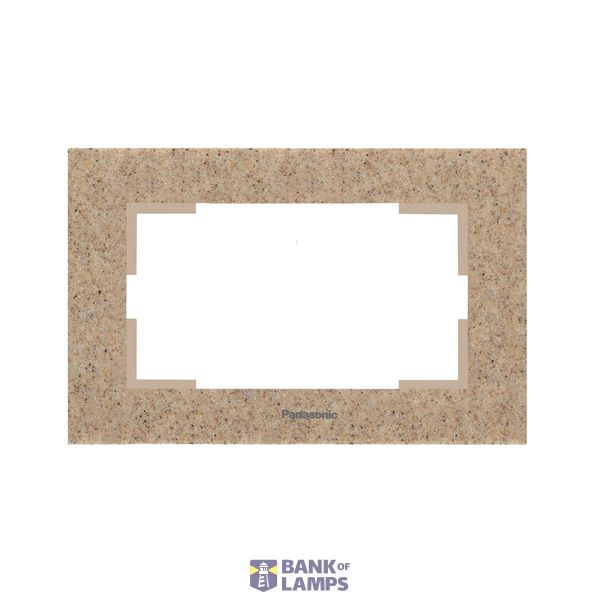 Karre Plus Accessory Corian - Sandstone Two Gang Flush Mounted Frame image 1