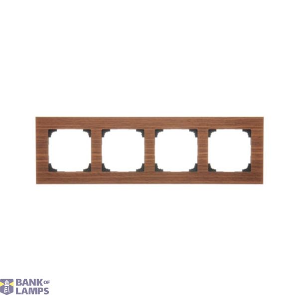 Quadruple frame, wood, oak image 1