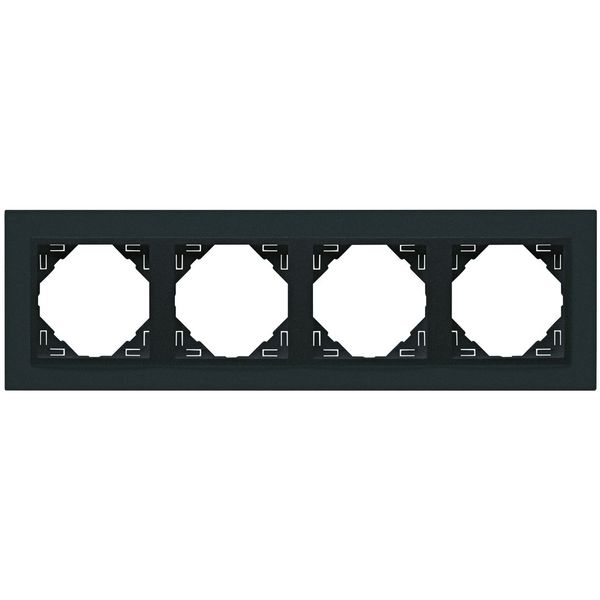 FOUR-GANG FRAME GRAY/GRAY image 1