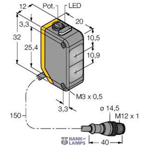 Photoelectric Sensor Diffuse-Mode Sensor   Q20NDLQPMA image 2