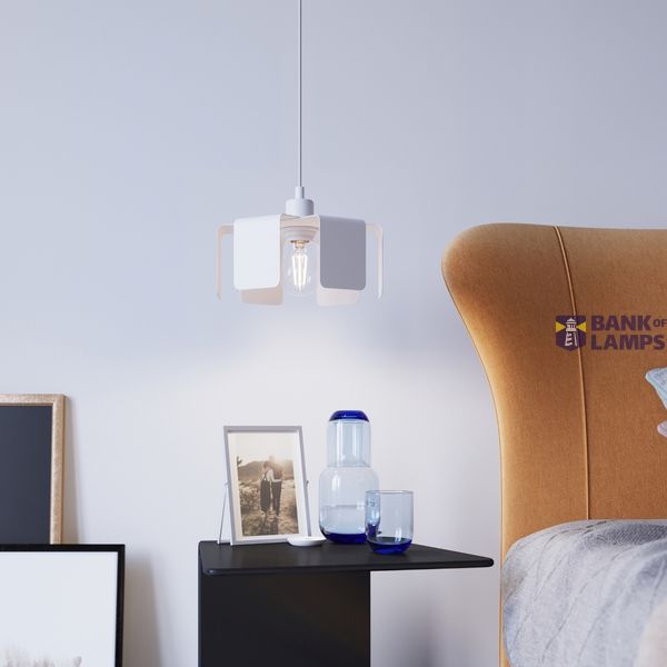 TULIP pendant lamp white E27 1x60W IP20 image 6