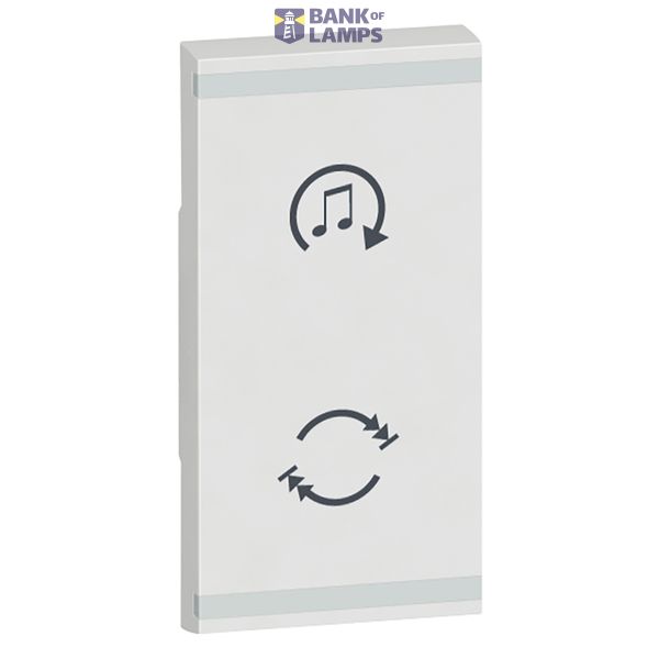 Arteor Square bezel BUS/SCS sound source selection - 1 Module - White image 2