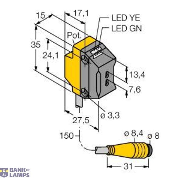 Photoelectric Sensor Photoelectric Sensor for Plastic Fibers   QS18VN6FPQ image 2
