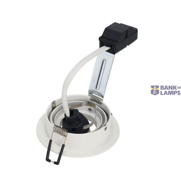 PIREQ GU10 ROUND DOWNLIGHT, white, max. 50W, incl. clip springs image 2