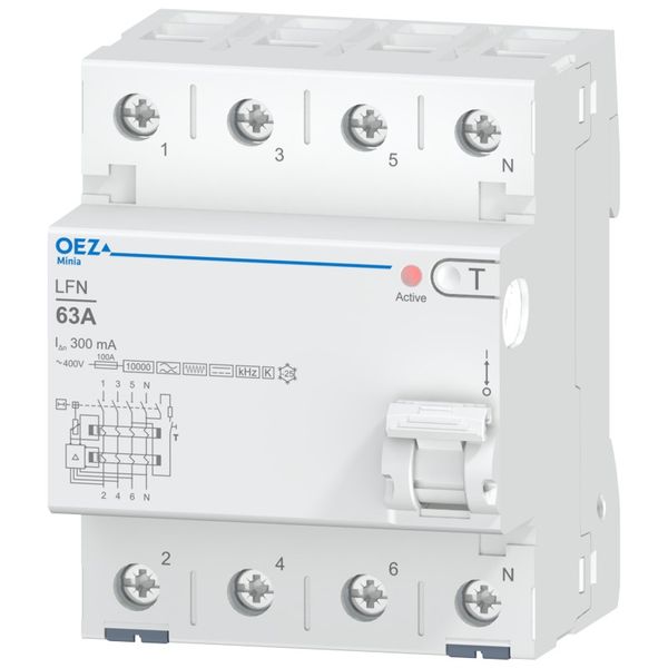 Residual current circuit breaker LFN-63-4-300BP-K image 1