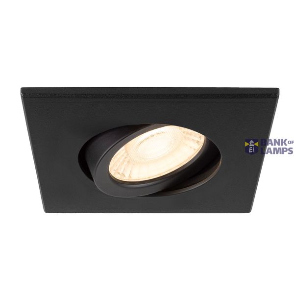 UNIVERSAL DOWNLIGHT cover, for downlight IP20, pivoting, square, black image 2
