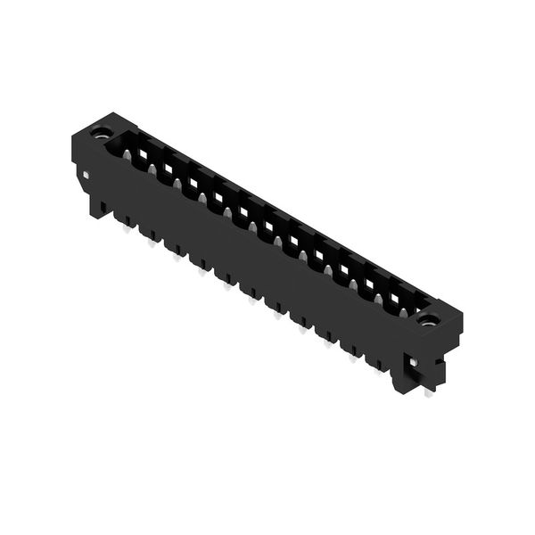 PCB plug-in connector, male header, Solder flange, THT solder connection, 5.08 mm, Number of poles: 12, 180°, Solder pin length (l): 3.2 mm, tinned, black, Box image 2