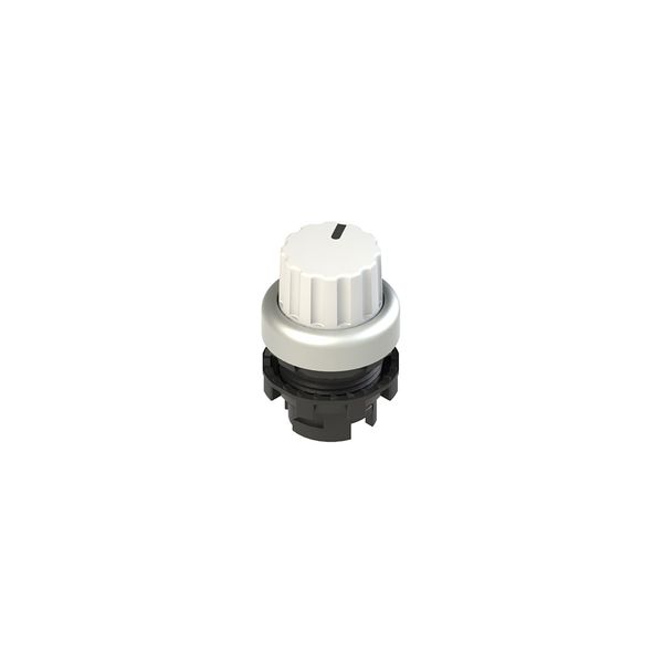 Knob selector, 2 positions white with marking image 2