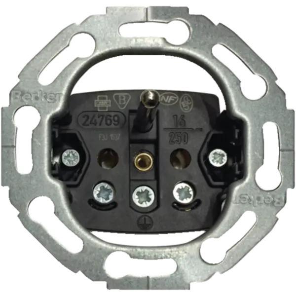 Socket mechanism with earthing pin, 16 A, 250 V~, screw. clamps, round series, one.platform image 2